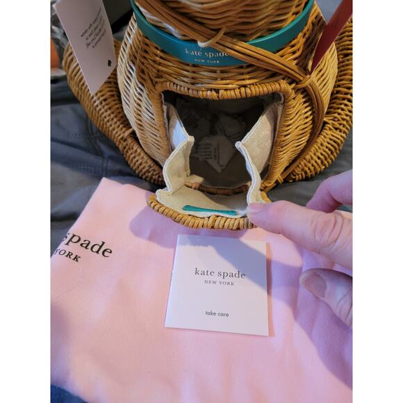 KATE SPADE Limited Edition “Georgia” Wicker Monkey Bag - Picture 14 of 16